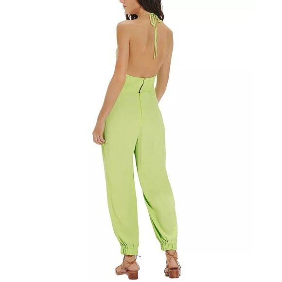VIX Jumpsuit Cover Up Romper Lime Green Women's Size 4 Retail $398 New With Tag - Picture 2 of 2